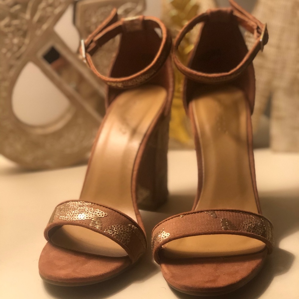 NEW Embroidered Block Heels